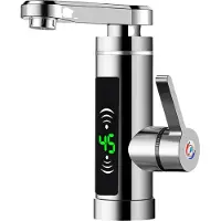 OEM Waschtischarmatur, Schnellheizung, Digitale Temperaturanzeige, Silber
