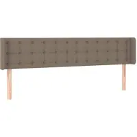 Syfax Kopfteil mit Ohren Taupe 183x16x78/88 cm Stoff