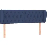 Syfax Kopfteil mit Ohren Blau 163x23x78/88 cm Stoff