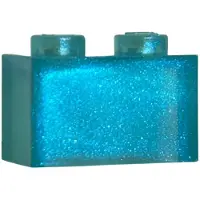 LEGO 1x2 Stein 3065 - 100 Stück Transparent Satin Hellblau