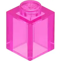 LEGO : 100x Stein 1x1 in 'Trans-Dark Pink'