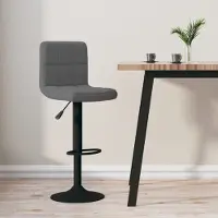 vidaXL Hochwertig Barhocker Dunkelgrau Samt 334295