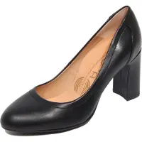 Unisa G3732 decollete donna black leather shoes women