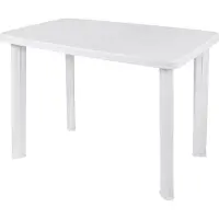 Spetebo Kunststoff Gartentisch - ca. 100 x 70 x 72,5 cm - Farbe: Weiß
