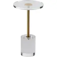 StarTech.com Durchsichtiger Acryl-Beistelltisch - Stabiler Tisch mit runder Tischplatte - Ideal für Wohnzimmer und Esszimmer - 303mm Durchmesser x 20mm hoch