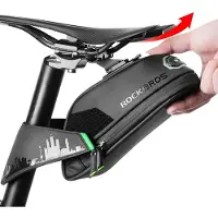 RockBros Fahrrad Satteltasche Fahrradtasche für MTB Rennrad Fahrrad Sitztasche Wasserdicht Schwarz 1L