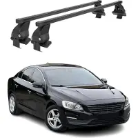 Menabo Dachträger Grundtäger für Volvo S60 2010-2018 50kg Stahl Schwarz 2 tlg