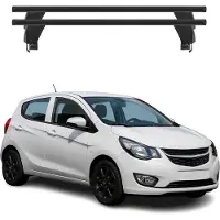 Menabo Dachträger Grundtäger für Opel Karl 2015-2019 50kg Alu Schwarz 2 tlg