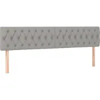 Syfax Kopfteile Hellgrau 200x7x78/88 cm Stoff