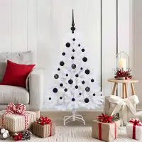 Prolenta Maison Exclusive - Künstlicher klappbarer Weihnachtsbaum Weiß 120 cm PVC und Stahl