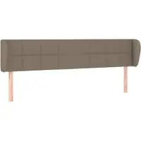 Syfax Kopfteil mit Ohren Taupe 183x23x78/88 cm Stoff