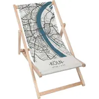 Dreamroots Liegestuhl klappbar Holz, Buchenholz bis zu 130 kg, Sonnenliege klappbar mit 3-stufiger Neigungsregulierung der Rückenlehne, Köln