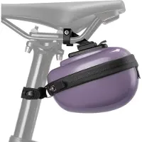 RockBros Fahrrad Satteltaschen Hard Shell Fahrradsitz Tasche 0,4L mit Halterung Lila