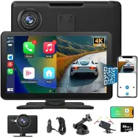 Hexinex 9'' Carplay Android Autoradio Kamera 4K Dash Cam AUX SD-Karte BT GPS Navi Mirror Link FM