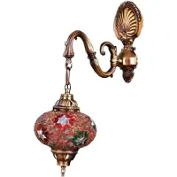 AEA Wandleuchte Wandlampe Wandleuchten Art Lüster Wand Lampen Gold Glas