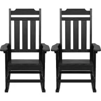 Vevor Porch Rocker HIPS Outdoor Rocking Chair High Back 2 pcs 400 lbs Weight
