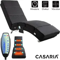 Casaria Relaxliege XXL mit Massage- und Heizfunktion Anthrazit