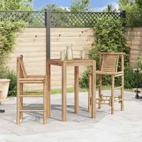 vidaXL BEI CLORIS Barhocker 2 Stk. Bambus - Barhocker Neu2856004 1parcel