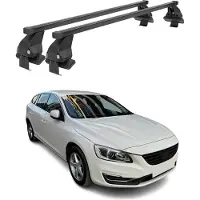 Menabo Dachträger Grundtäger für Volvo V60 2013-2018 FL 50kg Stahl Schwarz 2 tlg