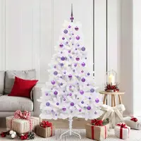 Prolenta Maison Exclusive - Künstlicher klappbarer Weihnachtsbaum Weiß 180 cm PVC und Stahl