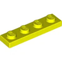 LEGO : 50 Stück Platte 1x4 in Neongelb
