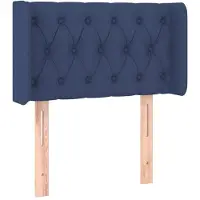 Syfax Kopfteil mit Ohren Blau 83x16x78/88 cm Stoff