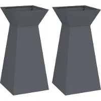 Syfax Säulen Pflanzer 2 pcs Anthrazit 35 x 35 x 73 cm