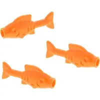 LEGO 3x Tier Fisch City orange Essen Nahrung Set 10403 41379 4623481 64648
