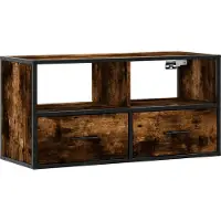 vidaXL TV-Schrank Räuchereiche 80x31x39,5 cm Holzwerkstoff und Metall