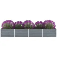 vidaXL "Winter Sale" Beete - Grau Garten-Hochbeet Verzinkter Stahl 320x80x45cm Grau DE5111478