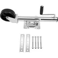 StarTech.com Stützrad für Anhänger - Jockeyrad 540 kg / 1200 lb Traglast - Schwer belastbar - Verzinkt - Für Wohnwagen & Autoanhänger - Silber