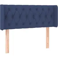 Syfax Kopfteil mit Ohren Blau 103x16x78/88 cm Stoff