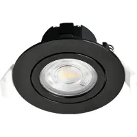 Braytron Einbauleuchte Schwenkbar Spot LED 7W 670 Lumen SQR Ø70mm IP20 Downlight 3000K-6500K Rund Schwarz