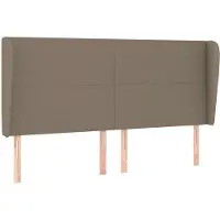 Syfax Kopfteil mit Ohren Taupe 183x23x118/128 cm Stoff