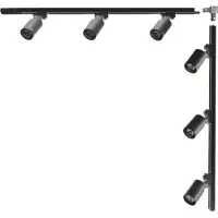 Zumaline Schienenstrahler-Set 6x GU10 2 m schwarz Tore Track 3566