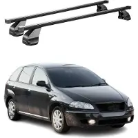 Menabo Dachträger Grundtäger für Fiat Croma 2005-2010 75kg Stahl Schwarz 2 tlg