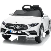 FCH Elektroauto Kinderauto Mercedes-Benz CLS 350, Kinder-Elektroauto mit Fernbedienung ,12V,90*60*40cm,Weiss