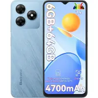 Blackview Wave 9C 6.56" Handy Ohne Vertrag, 12+64GB, 5000mAh, Dual SIM, Android 15, 1080P, Face ID, Fingerabdruck-Entsperrung