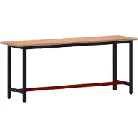 Syfax Werkbank 200x55x81,5 cm Massivholz Buche und Metall