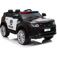 Es-toys Elektrokinderauto SUV Police 12V Black, 2 Sitzer