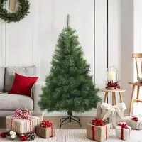 vidaXL "Schlussverkauf" Künstlicher klappbarer Weihnachtsbaum(1 pc) - Kunstbaum/Tannenbaum - Grün 120 cm PVC, Stahl C8207