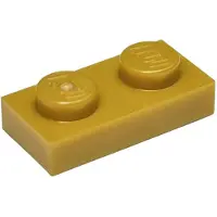 LEGO 100x 1x2 Platten 3023 - Plate Pearl Gold - Pearl Gold