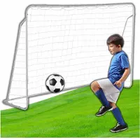 Omna | Kinderfußballtor groß 240 x 150 cm - Tragbar - Stabil und wetterfest - Perfekt für Garten