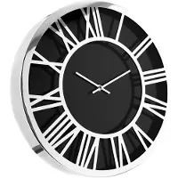Almina Wanduhr ø60 cm, mit römischen Ziffern - Silber