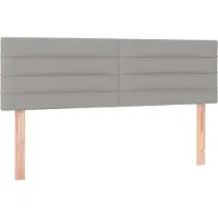 Syfax Kopfteile Hellgrau 144x5x78/88 cm Stoff
