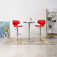 vidaXL "2026 Promotion" Barhocker 2 Stk. - Hohe Qualität - Rot Kunstleder - Barhocker CC12414