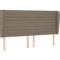 Syfax Kopfteil mit Ohren Taupe 163x23x118/128 cm Stoff