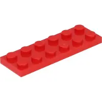 LEGO 2x6 Platte 3795 - 50 Stück Rot