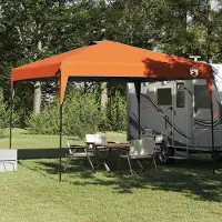 vidaXL Möbel Pavillon-Zelt Orange 300 x 300 x 227 / 236 / 245 cm Oxford Stoff - Pavillons & Partyzelte 42007388