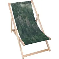 Dreamroots Liegestuhl klappbar Holz, Buchenholz bis zu 130 kg, Sonnenliege klappbar mit 3-stufiger Neigungsregulierung der Rückenlehne,The Rain Forest